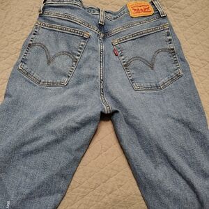 Levi's Blue Straight Leg Jeans with Signature Stitching